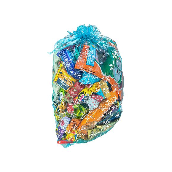 Сладкий новогодний подарок Мешочек Снежинки (Бюджет)